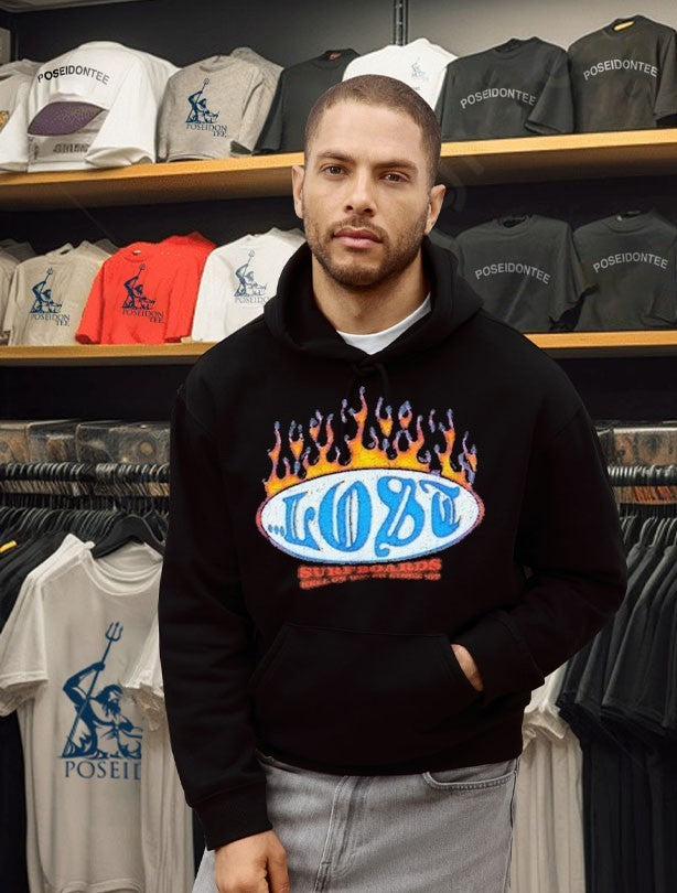 Lost Enterprises Flamer Logo Boxy Chocolate Snow T-shirt