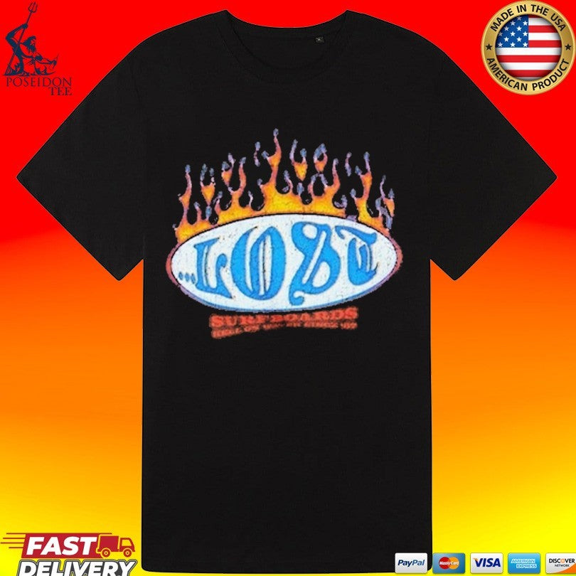 Lost Enterprises Flamer Logo Boxy Chocolate Snow T-shirt
