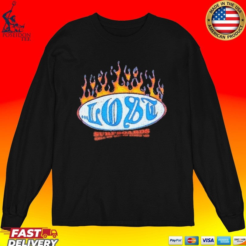 Lost Enterprises Flamer Logo Boxy Chocolate Snow T-shirt