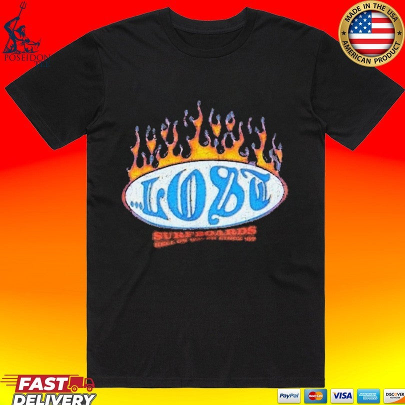 Lost Enterprises Flamer Logo Boxy Chocolate Snow T-shirt