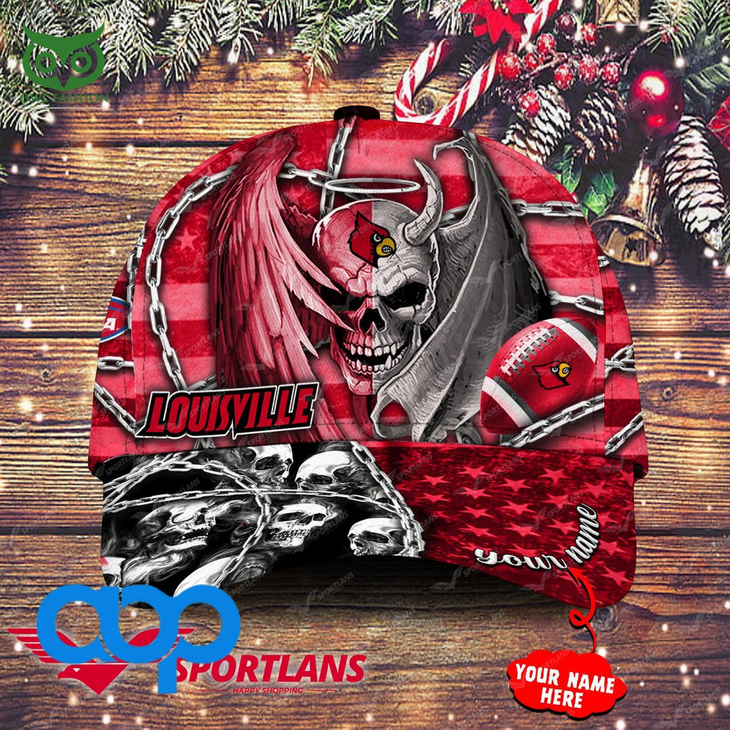 Louisville Cardinals Trend 2023 NCAA Skull Personalized Printed Cap