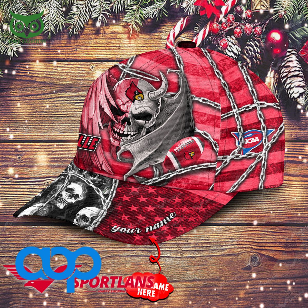 Louisville Cardinals Trend 2023 NCAA Skull Personalized Printed Cap