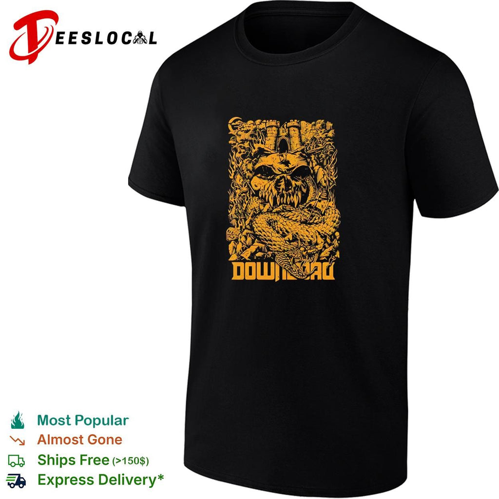 Download festival skull and dragon illustration heavy metal poster graphic shirt