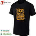 Download festival skull and dragon illustration heavy metal poster graphic shirt