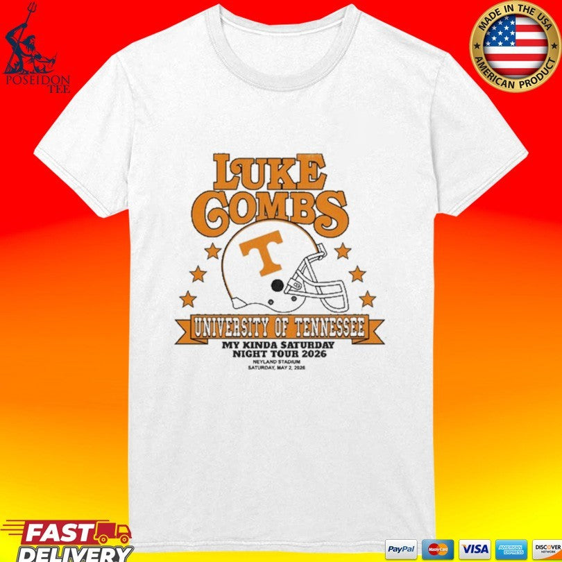 Luke Combs University Of Tennessee My Kinda Saturday Night Tour 2026 T-shirt