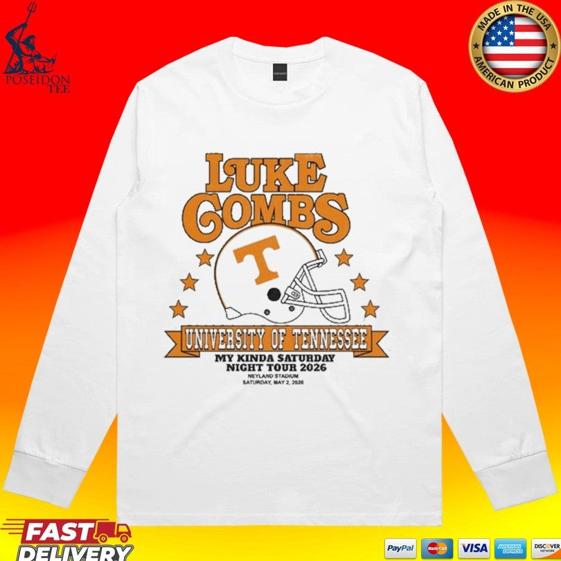 Luke Combs University Of Tennessee My Kinda Saturday Night Tour 2026 T-shirt