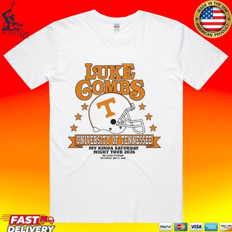 Luke Combs University Of Tennessee My Kinda Saturday Night Tour 2026 T-shirt