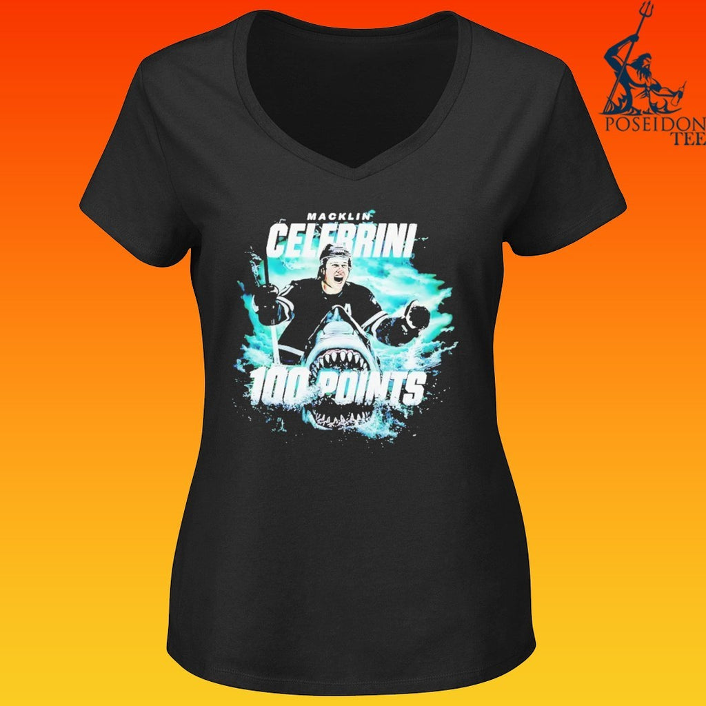 Macklin Celebrini San Jose Sharks 100 Points T-shirt