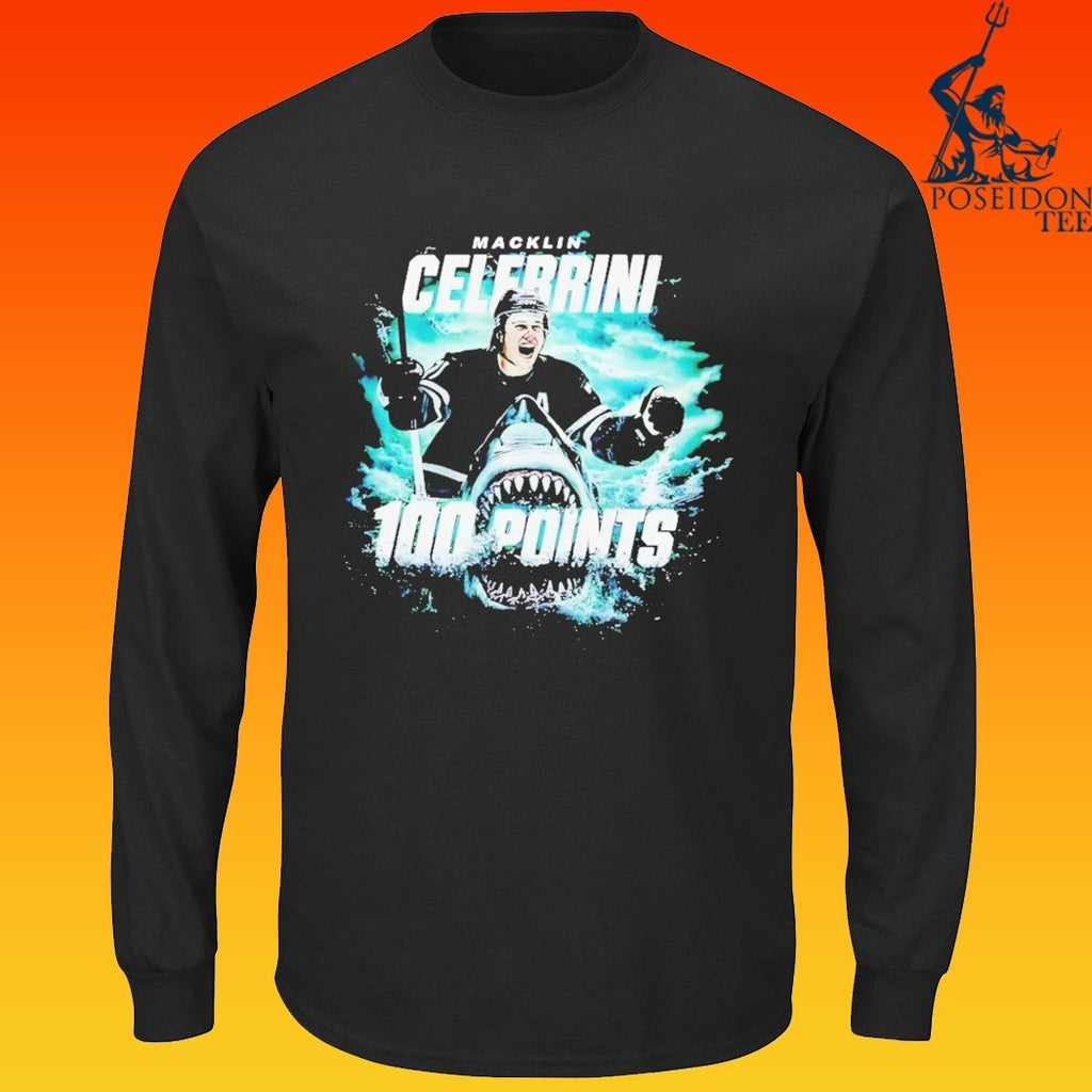 Macklin Celebrini San Jose Sharks 100 Points T-shirt