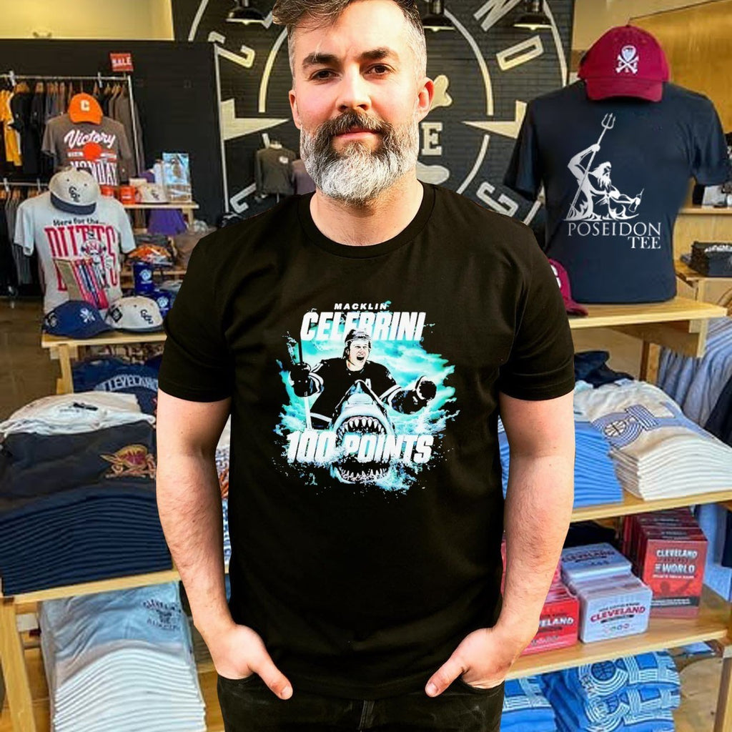Macklin Celebrini San Jose Sharks 100 Points T-shirt