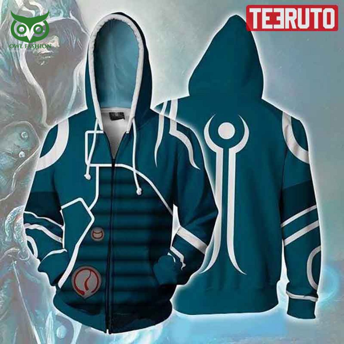 Magic The Gathering Cosplay Zip Up 3D Hoodie