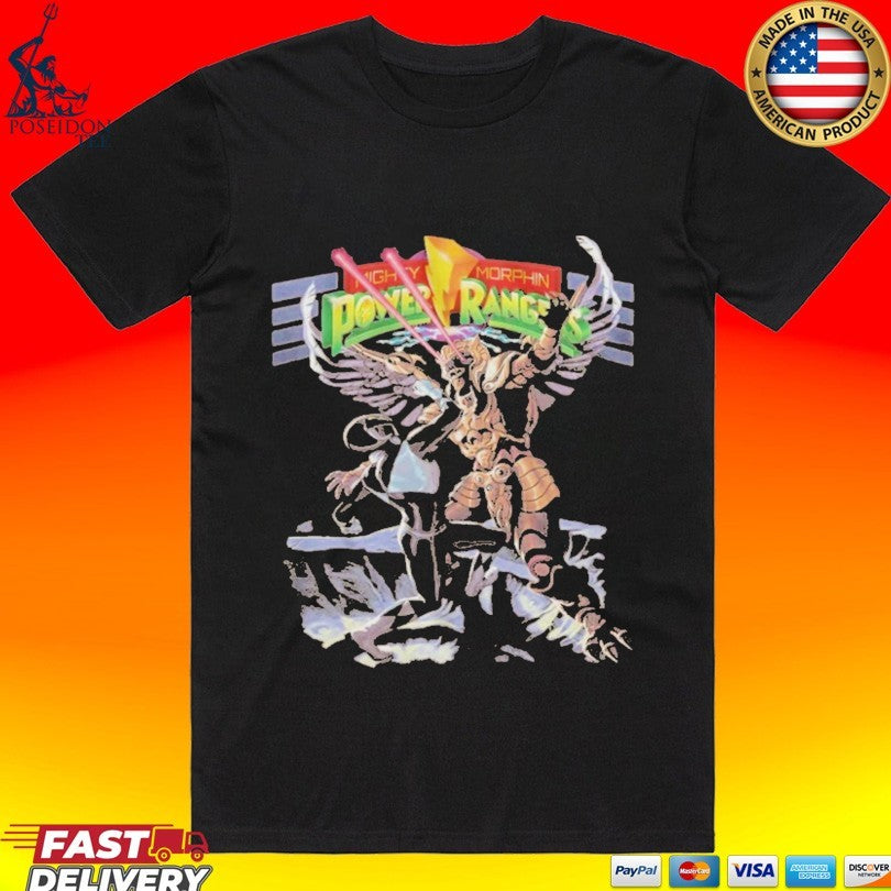Mammoth Battle Mighty Morphin Power Rangers T-shirt