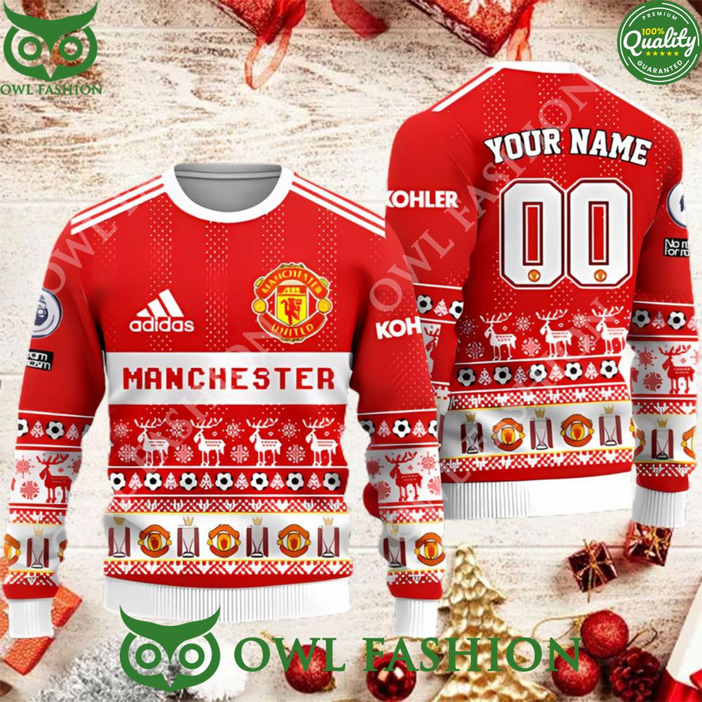 Manchester United Customized 2023 Ugly Christmas Sweater Jumper