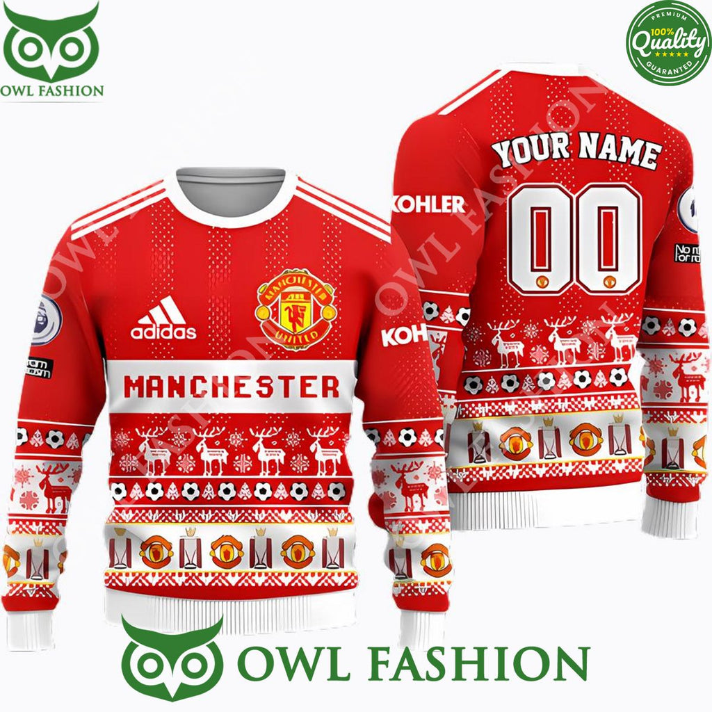 Manchester United Customized 2023 Ugly Christmas Sweater Jumper