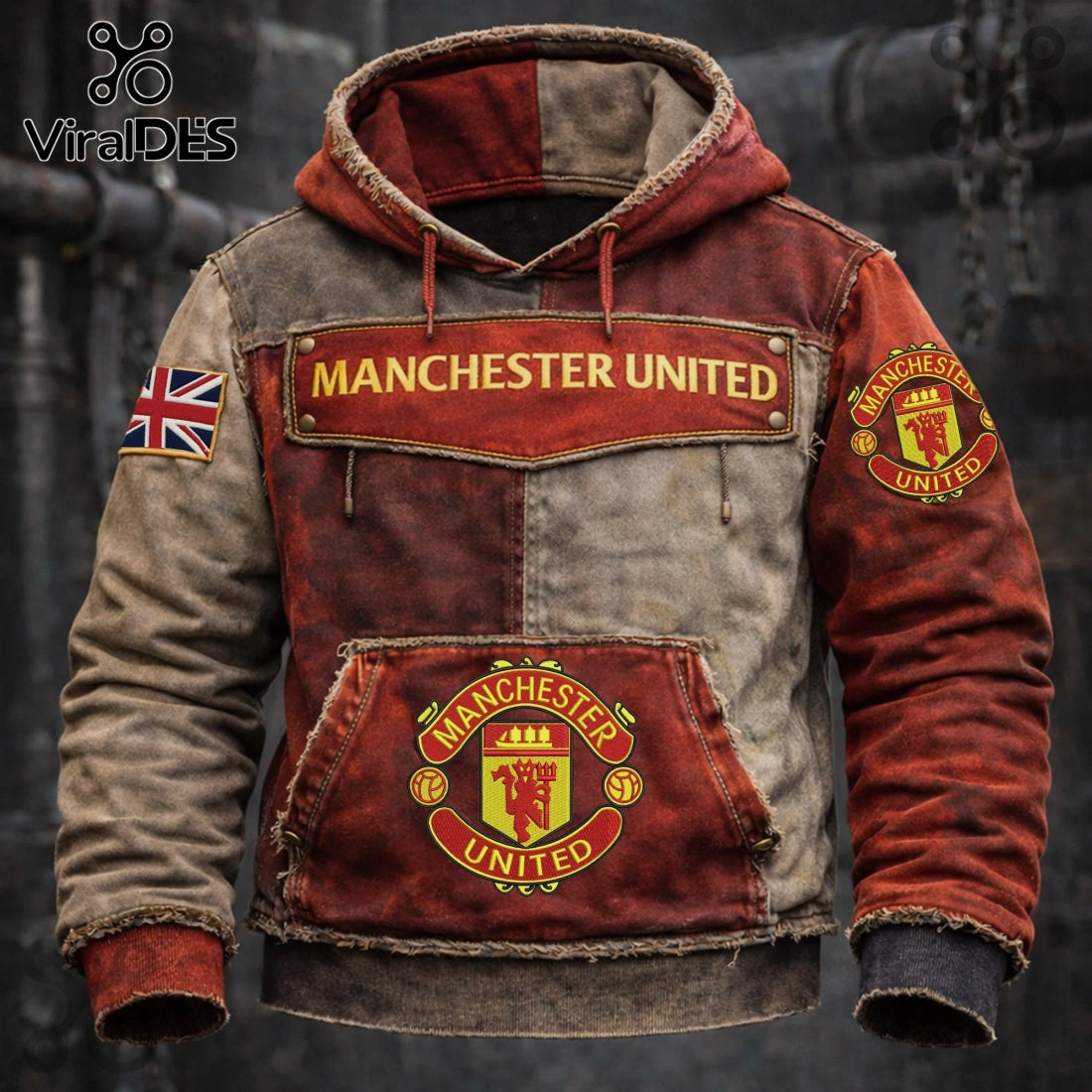Manchester United Vintage Style Premium Fashion Hoodie