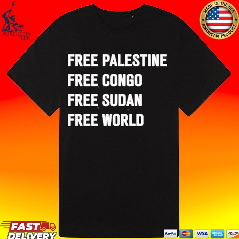 Marc Cucurella Free Palestine Free Congo Free Sudan Free World T-shirt