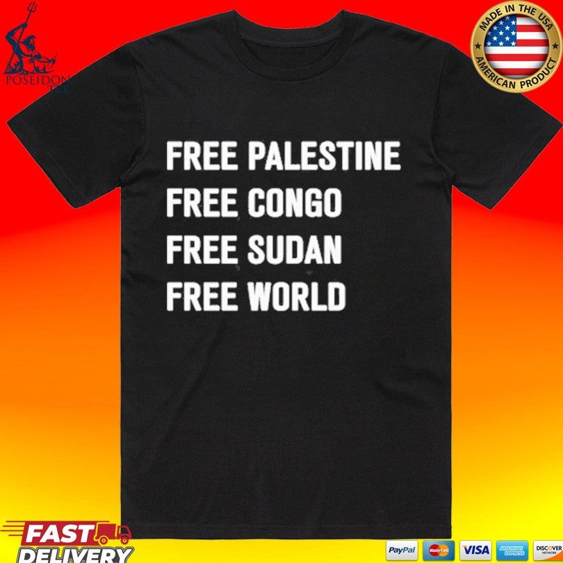Marc Cucurella Free Palestine Free Congo Free Sudan Free World T-shirt
