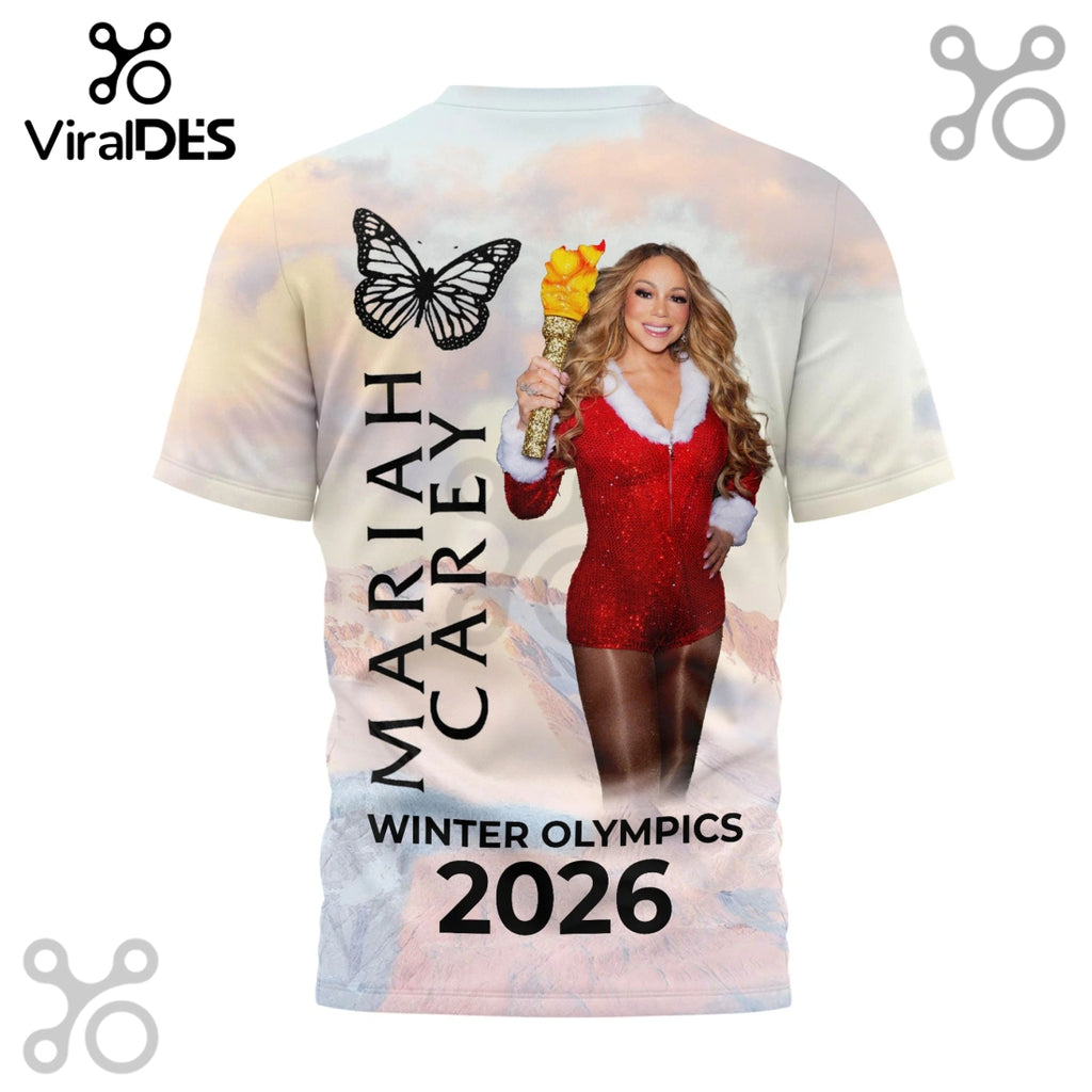 Mariah Carey Winter Olympics 2026 3D T-Shirt