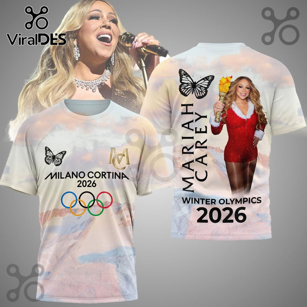 Mariah Carey Winter Olympics 2026 3D T-Shirt