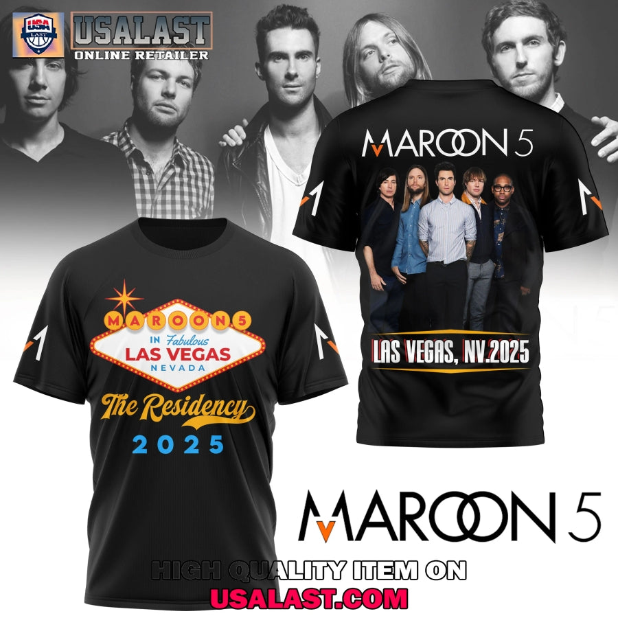 Maroon 5 The Residency 2025 Full Print Shirt
