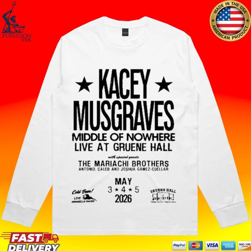 May 03 2026 Kacey Musgraves Gruene Hall, New Braunfels Tx T-shirt