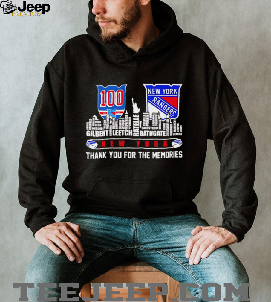 New York Rangers 100th anniversary skyline shirt