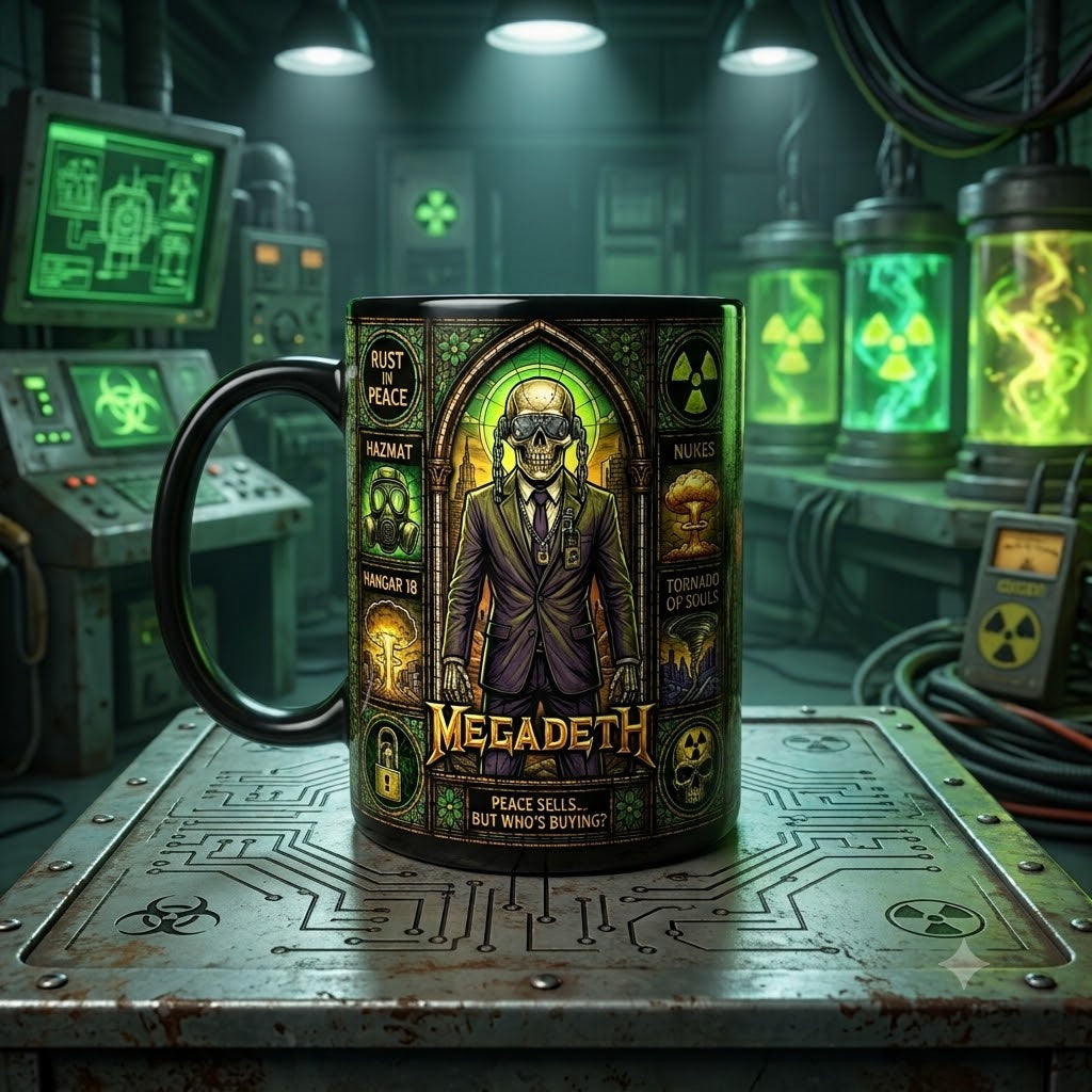 Megadeth Heavy Metal Stained Glass Accent Mug