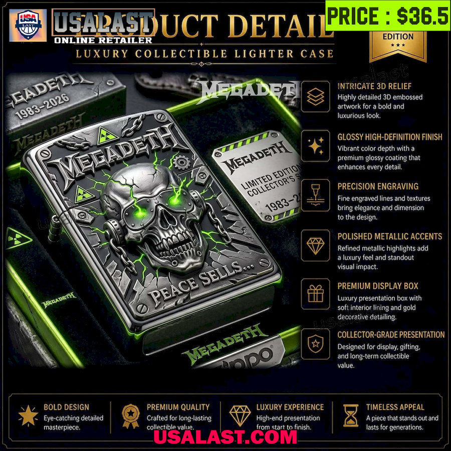 Megadeth Peace Sells Edition Lighter Case