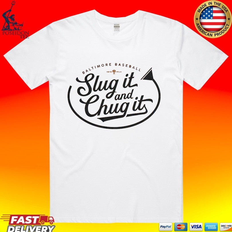 Melanie Newman Baltimore Orioles Slug It And Chug It T-shirt