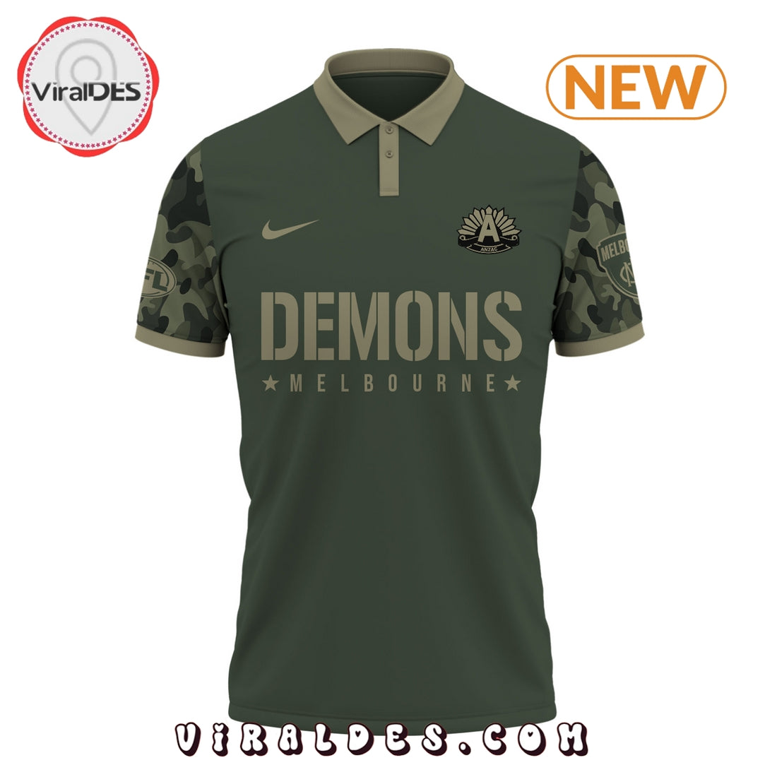 Melbourne Demons x Anzac Day Limited Edition Polo, Cap