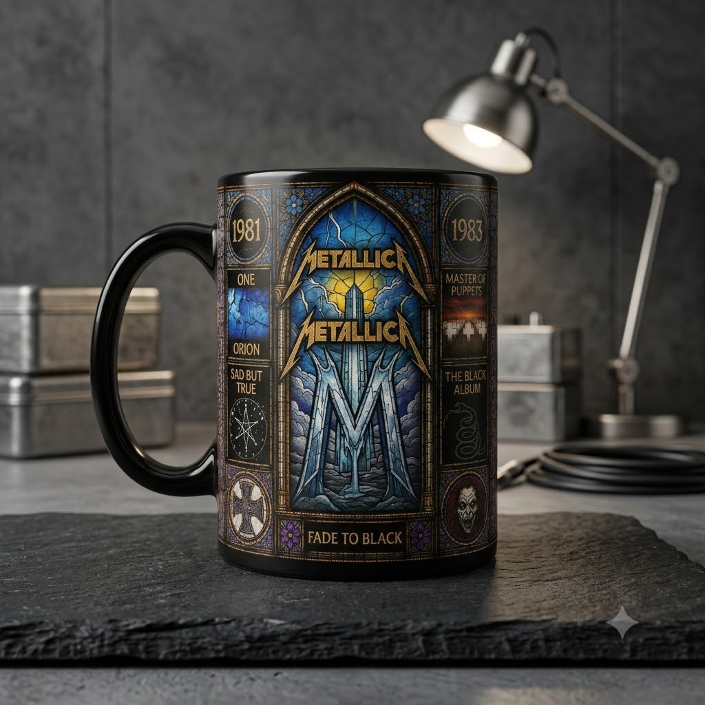 Metallica Band Stained Glass Accent Mug