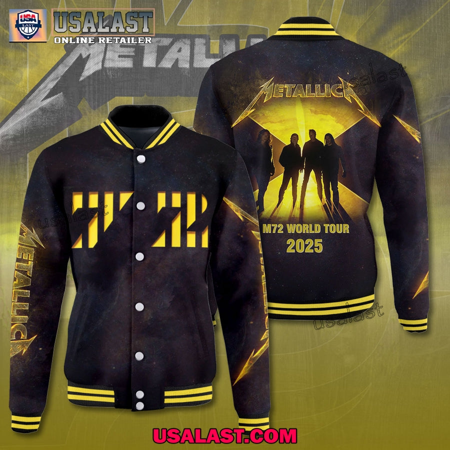 Metallica M72 World Tour 2025 Baseball Jacket