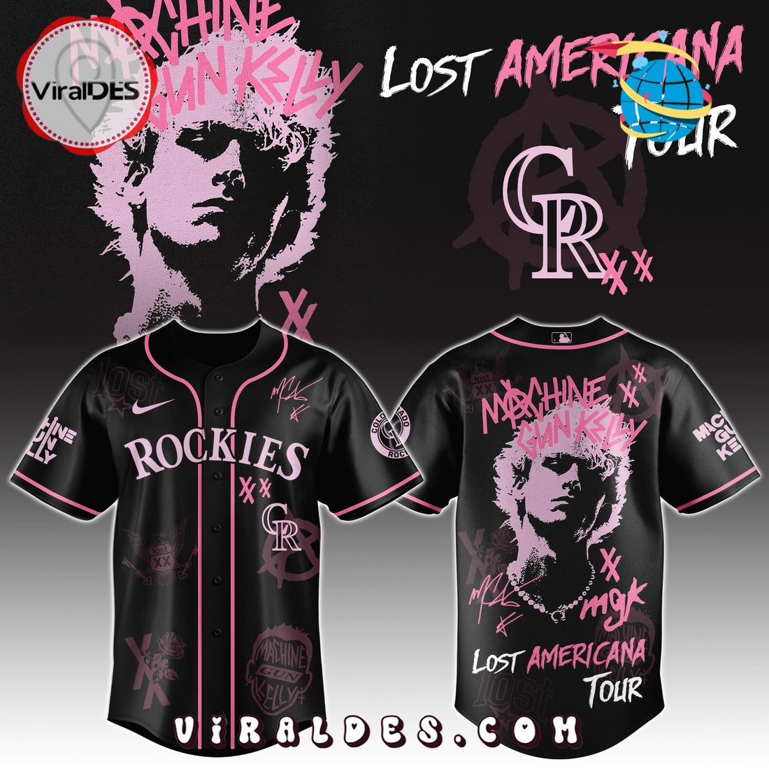MGK x Colorado Rockies Men’s Baseball Jersey – Limited 2025