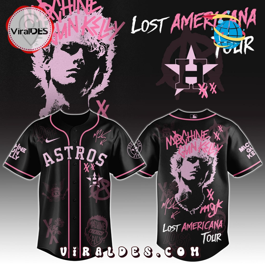 MGK x Houston Astros Men’s Baseball Jersey – Limited 2025