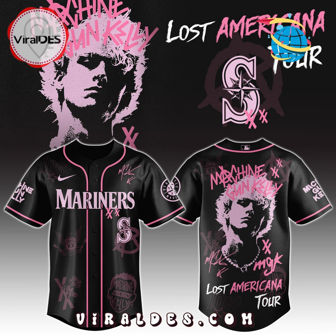 MGK x Seattle Mariners Men’s Baseball Jersey – Limited 2025