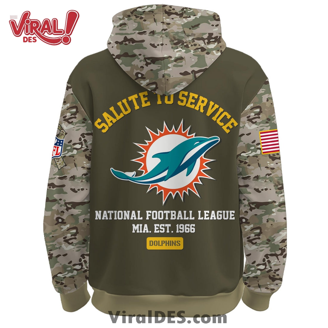 Miami Dolphins 2025 Salute to Service Hoodie, Long Pants