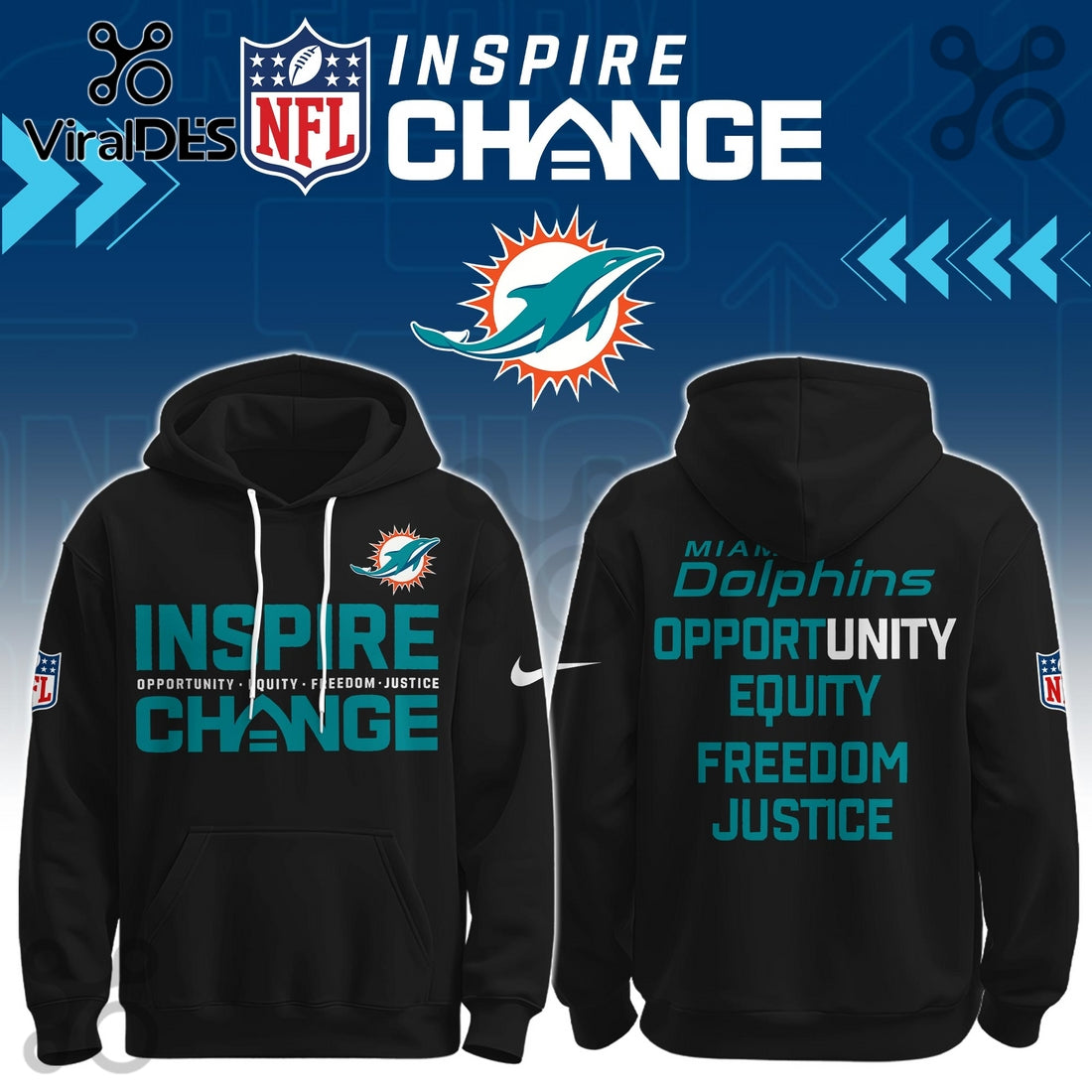 Miami Dolphins Inspire Change Limited Editions Hoodie And Joggers