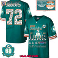 Miami Dolphins Undefeated 1972-1973 Perfect Season V-neck Jersey Shirt