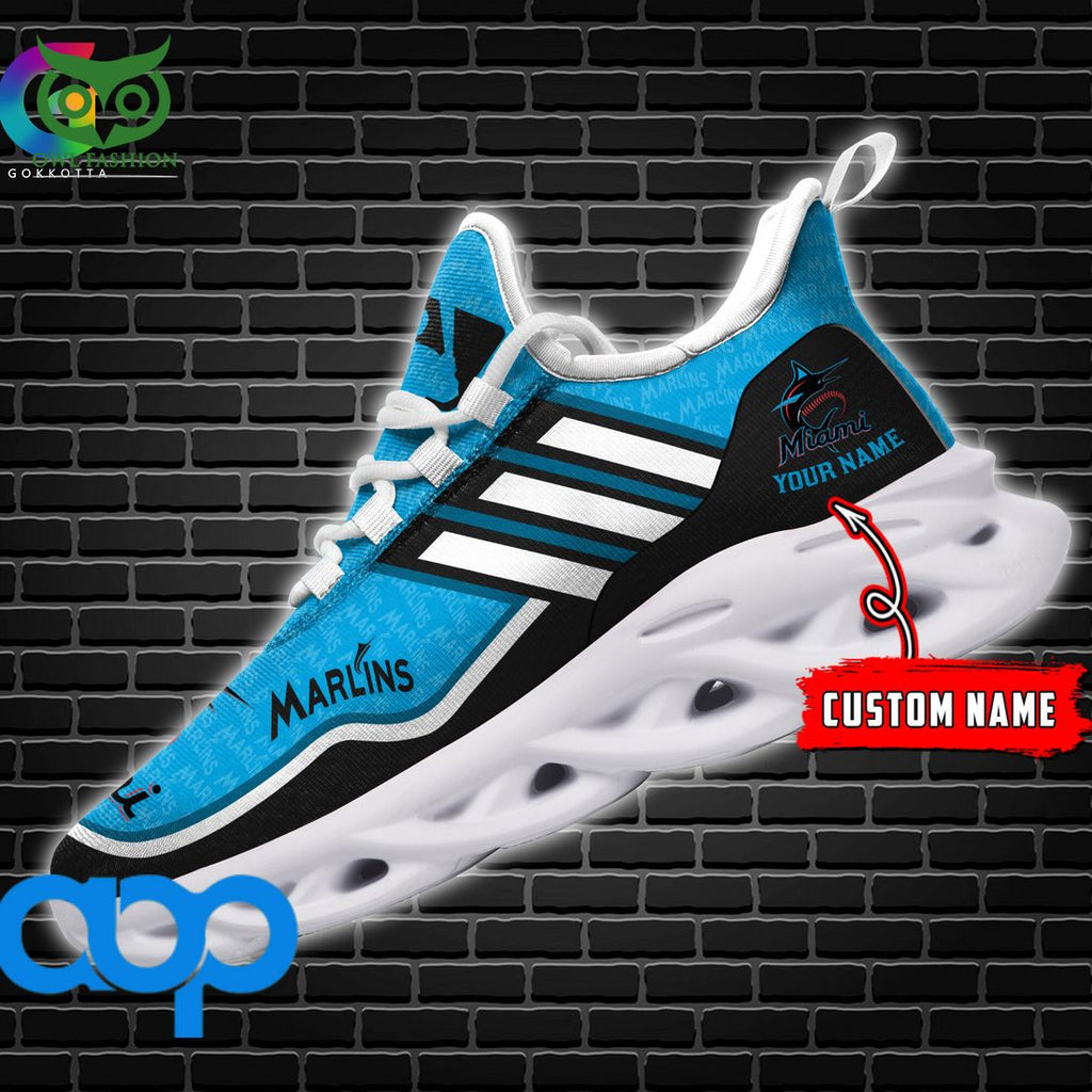 Miami Marlins MLB Personalized New Max Soul Sneaker