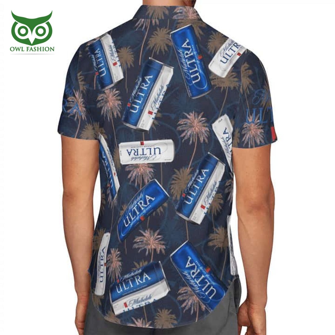 Michelob Ultra Beer Tropical Leaves Beach Lovers Gift Hawaiian Shirt