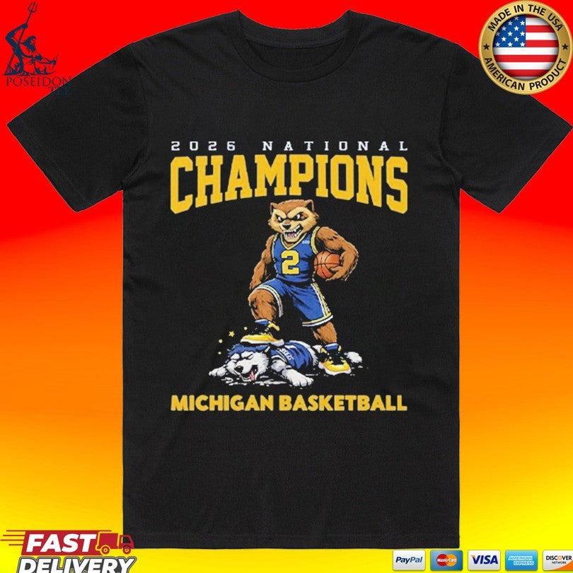 Michigan Basketball Champions 2026 National T-shirt