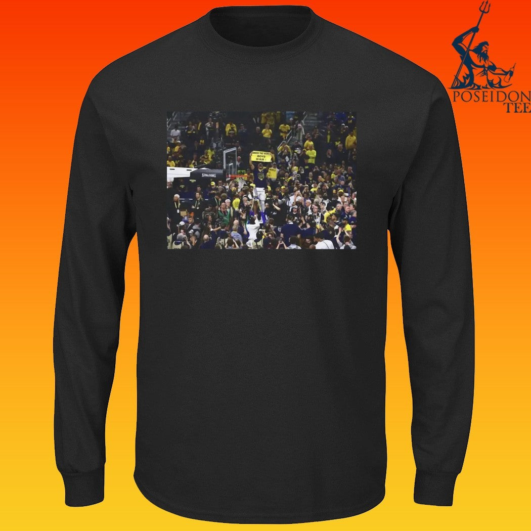Michigan Basketball Shock The World Boys Go Blue T-shirt