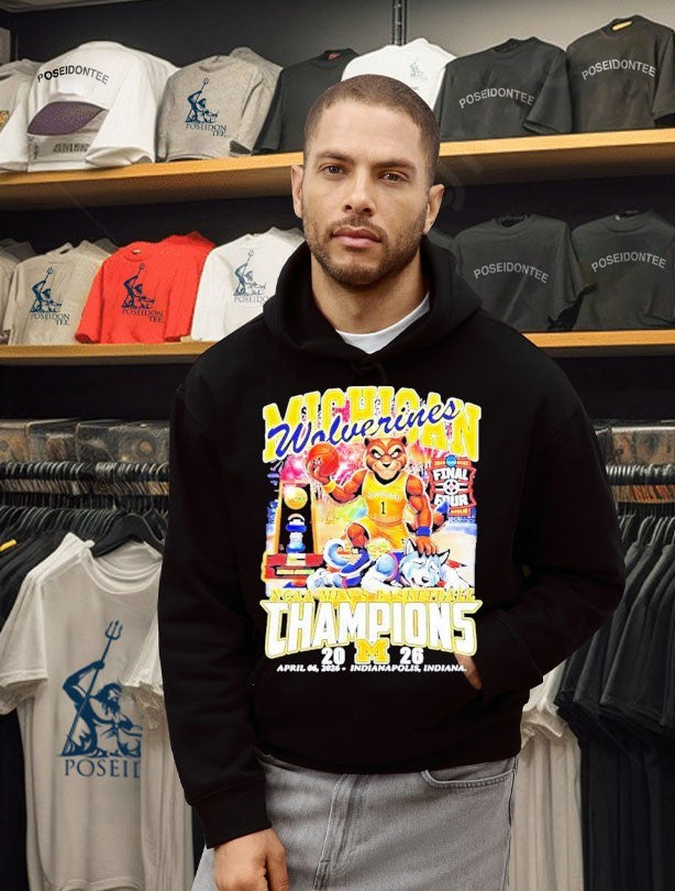 Michigan Beat Uconn 2026 Men’s Basketball National Champions Mascot T-shirt