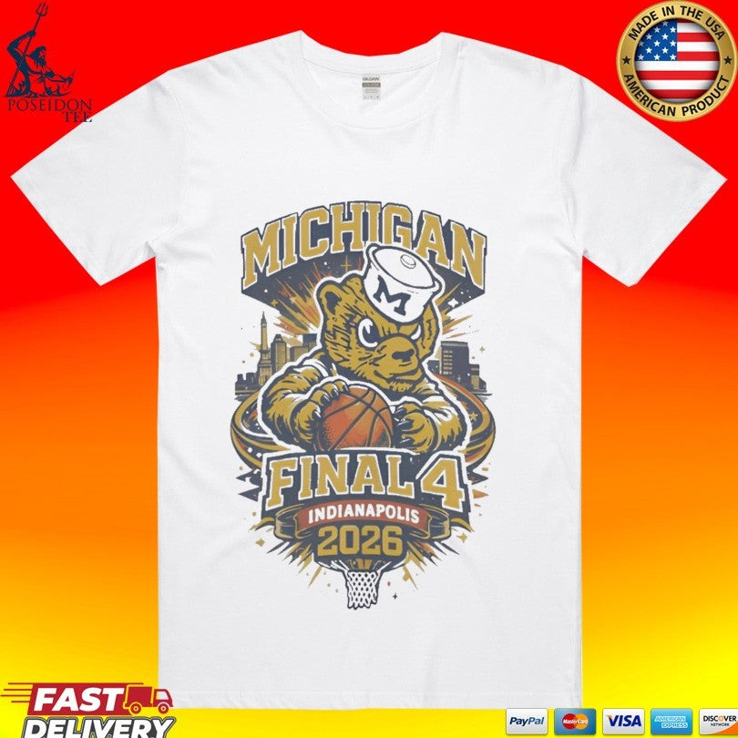 Michigan Wolverines 2026 Final Four Retro Vintage T-shirt