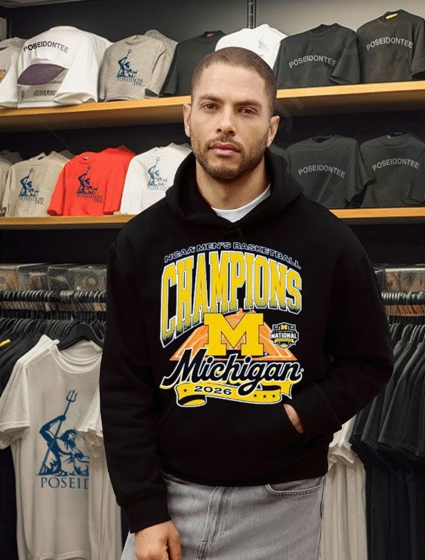Michigan Wolverines 2026 Men’s Basketball National Champions Court T-shirt