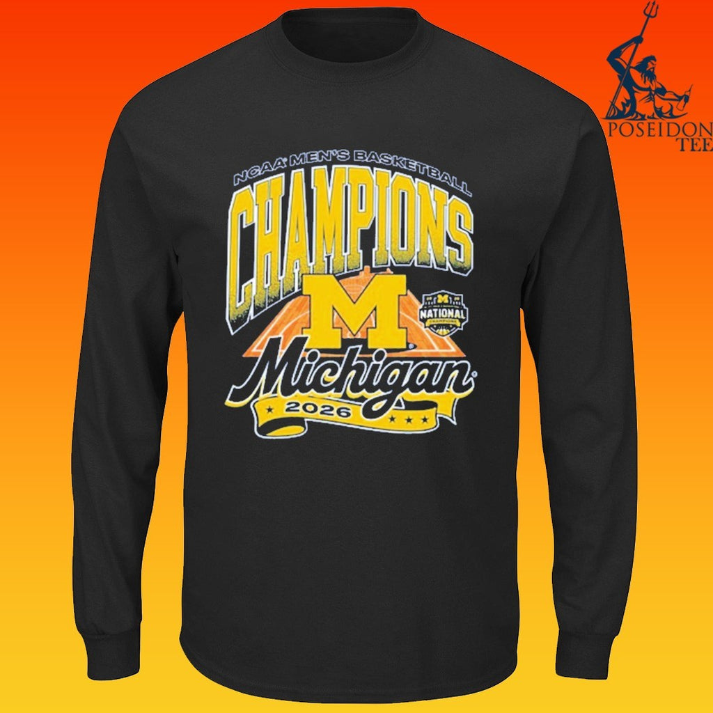 Michigan Wolverines 2026 Men’s Basketball National Champions Court T-shirt