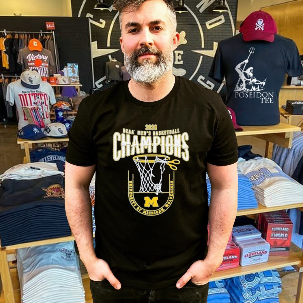 Michigan Wolverines 2026 Men’s Basketball National Champions Net T-shirt