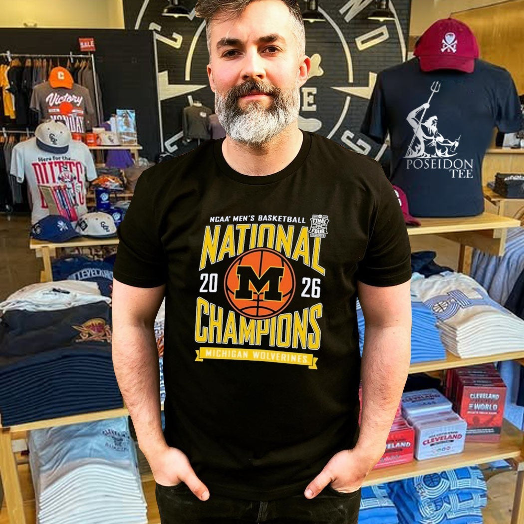 Michigan Wolverines Champion Youth 2026 NCAA Men’s Basketball National Champions Powerblend T-shirt