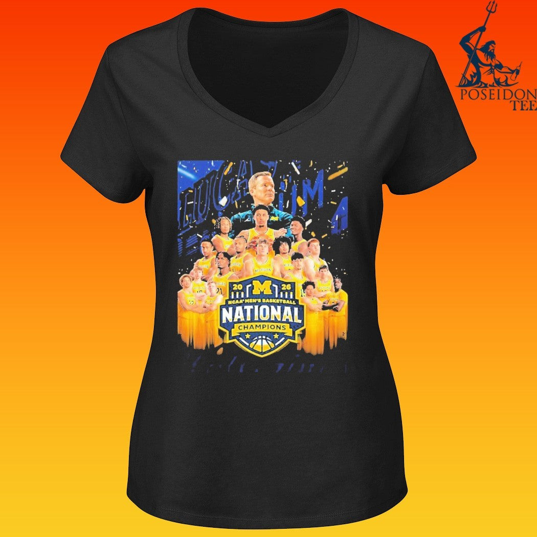 Michigan Wolverines Champions NCAA Men’s Basketball National Champions 2026 The Kings Of College Basketball T-shirt