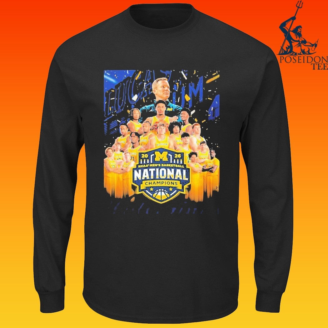 Michigan Wolverines Champions NCAA Men’s Basketball National Champions 2026 The Kings Of College Basketball T-shirt